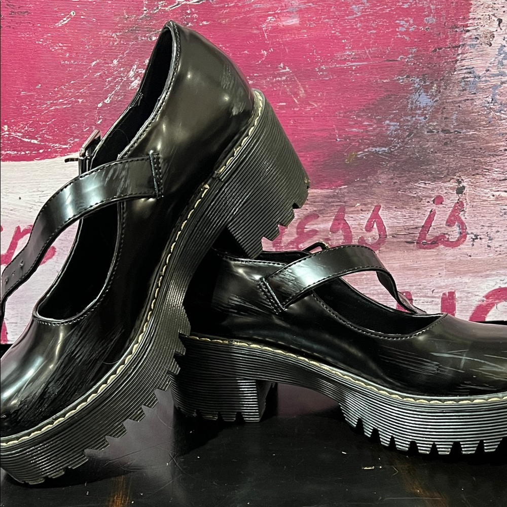 Madden Girl Black Platform Mary Jane Shoes - Picture 4 of 6